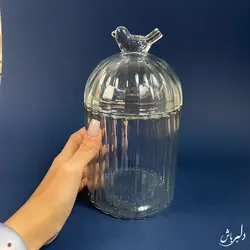 بانک حبوبات شیشه ای کوچک