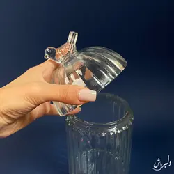 بانک حبوبات شیشه ای کوچک