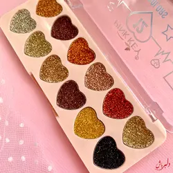 پالت سایه گلیتر قلبی ۱