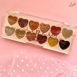 پالت سایه گلیتر قلبی ۱