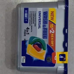 کپسول لکه بر و شستشوی لباسWash & Free Universal واش آن فری تعداد 17عددی محصول کشور آلمان