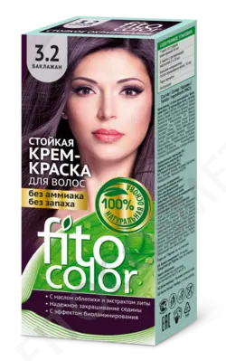 کرم رنگ ماندگار موهای سری Fito Color تون 3.2 بادمجان