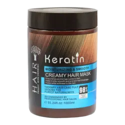 ماسک ترمیم کننده مو کراتین مدل keratin creamy hair mask حجم 1000 میلی لیتر