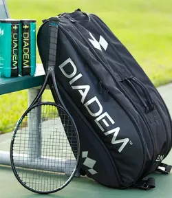 ساک تنیس دایادم Diadem Tour 12 Pack Nova Bag Black/Chrome
