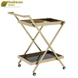 ترولی پذیرایی فلزی استیل مدل هلکو