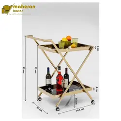 ترولی پذیرایی فلزی استیل مدل هلکو