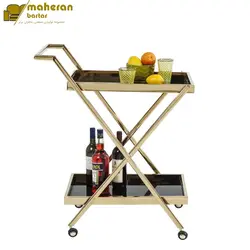 ترولی پذیرایی فلزی استیل مدل هلکو