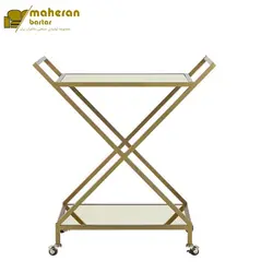 ترولی پذیرایی فلزی استیل مدل کامشاد