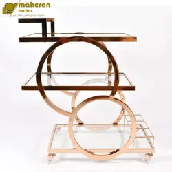 ترولی پذیرایی فلزی استیل مدل ژاویا