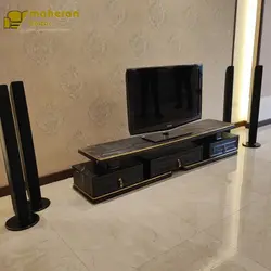 میز تلویزیون چوبی ام دی افی طرح صدف