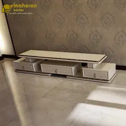 میز تلویزیون چوبی ام دی افی طرح صدف