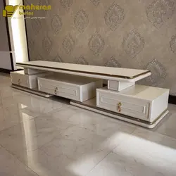 میز تلویزیون چوبی ام دی افی طرح صدف