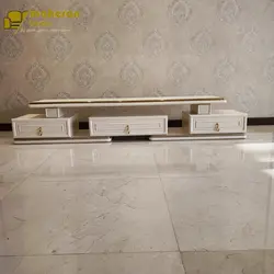 میز تلویزیون چوبی ام دی افی طرح صدف