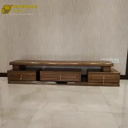 میز تلویزیون چوبی ام دی افی طرح صدف