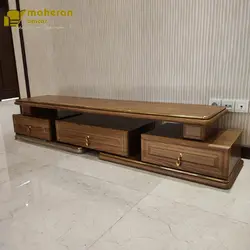 میز تلویزیون چوبی ام دی افی طرح صدف