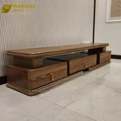 میز تلویزیون چوبی ام دی افی طرح صدف