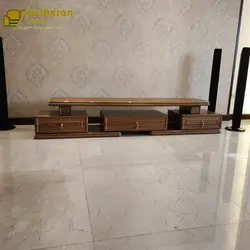 میز تلویزیون چوبی ام دی افی طرح صدف