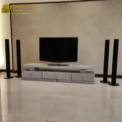 میز تلویزیون چوبی ام دی افی طرح صدف