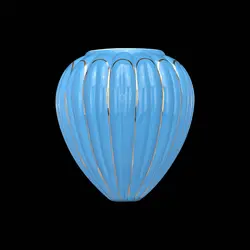 ستون راه راه خمره ای فیروزه ای