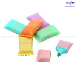 ماژیک هایلایتر پاستلی 6 عددی طرح شکلات DUOLE | آرتی کالا