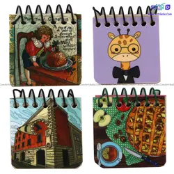 دفترچه یادداشت سیمی برگه نخودی مربعی کوچک FATIMA | آرتی کالا