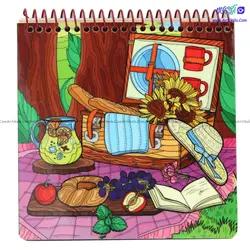 دفترچه یادداشت سیمی برگه نخودی طرح فانتزی FATIMA | آرتی کالا