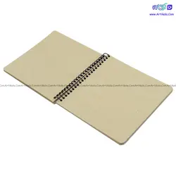 دفترچه یادداشت سیمی برگه نخودی طرح غروب دریاچه FATIMA | آرتی کالا