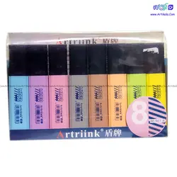 ماژیک هایلایتر پاستیلی هشت رنگ مدل Artriink کد 907-8 | آرتی کالا