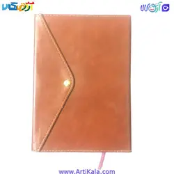 سالنامه جلد چرمی پاکتی دکمه دار هنری خراسان سال 1398