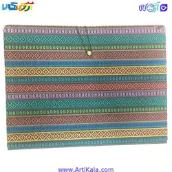 دفتر کلاسوری طرح جاجیم قفل فلزی 100 برگ