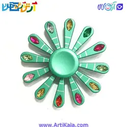 اسپینر فلزی طرح طاووس نگین دار