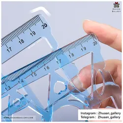 ست 2 تایی خطکش شابلون دار Bullet Time بولت ژورنالی