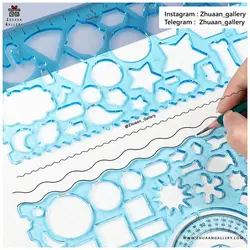 ست 2 تایی خطکش شابلون دار Bullet Time بولت ژورنالی