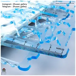 ست 2 تایی خطکش شابلون دار Bullet Time بولت ژورنالی