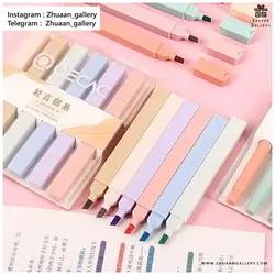 ست 6 رنگ ماژیک هایلایتر QECAC مینیمال