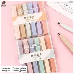 ست 6 رنگ ماژیک هایلایتر QECAC مینیمال