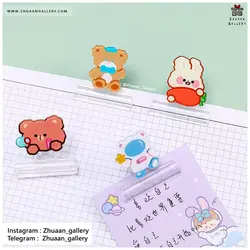 کلیپس کاغذ Active Animals شفاف حیوانات و فضانورد