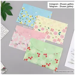 پوشه A4 دکمه دار Floral Theme گلدار