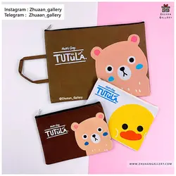 کاور پوشه زیپ دار پارچه ای TUTULA طرح حیوانات