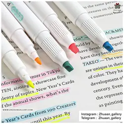 ماژیک هایلایتر دو سر ZHIPAI مینیمال طرح زبرا