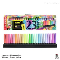 پک 23 رنگ استنددار ماژیک هایلایتر BOSS ORIGINAL استابیلو