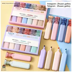 ست 6 رنگ ماژیک هایلایتر MKX مینیمال پاستلی