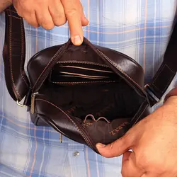 کیف رودوشی چرم مدل DG67