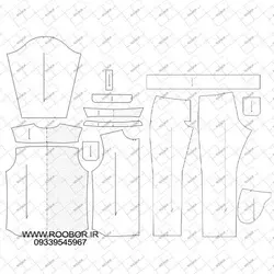 فرم دبیرستان پسرانه-پیراهن و شلوار کمری - روبُر