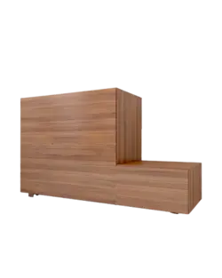 کتابخانه ام دی اف سفید قهوه ای مدل L.007