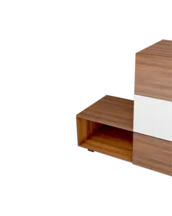 کتابخانه ام دی اف سفید قهوه ای مدل L.007