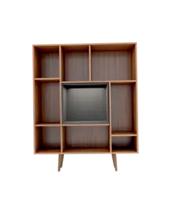 کتابخانه ام دی اف طوسی قهوه ای مدل L.005