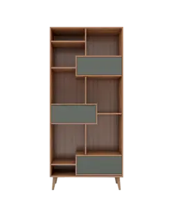 کتابخانه ام دی اف طوسی قهوه ای مدل L.008