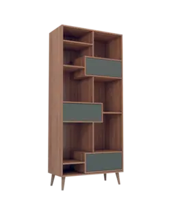 کتابخانه ام دی اف طوسی قهوه ای مدل L.008