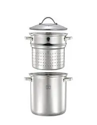 پاستا پز(قابلمه ۴ تیکه) پارس استیل سایز ۲۴